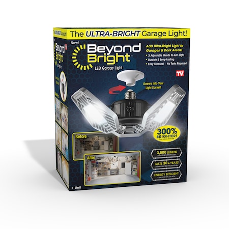 Beyond Bright Beyond Bright LED Garage Light Plastic 1 pk BEBR-MC4